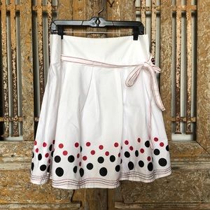 HEARTSOUL WHITE SKIRT DOTS GIRLS JUNIORS 11 NEW